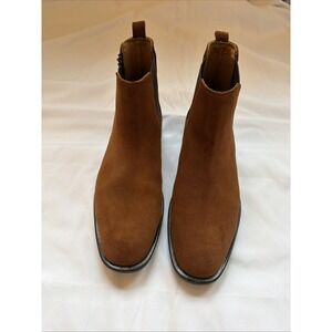 Donald Pliner Roccocs Men Brown Suede Chelsea Boots sz 8 Quiet Luxury